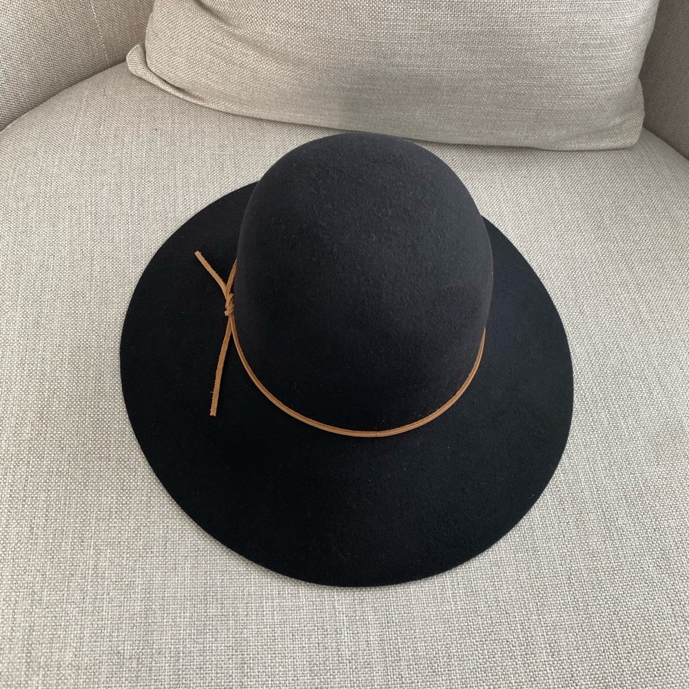 Phenix NWT Wide-Brimmed Wool & Leather Fedora